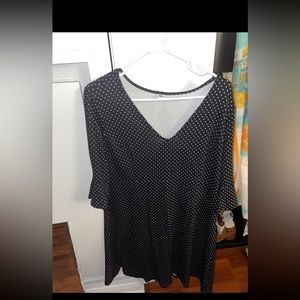 Polka dot dress - black